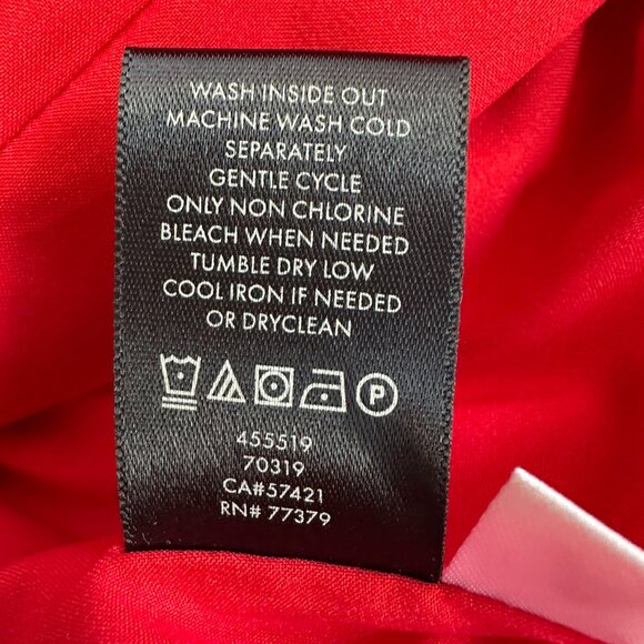 Ann Taylor Dressy Red Blazer Size 4 Hip Length Pleated cuff and pocket detail - Picture 7 of 8